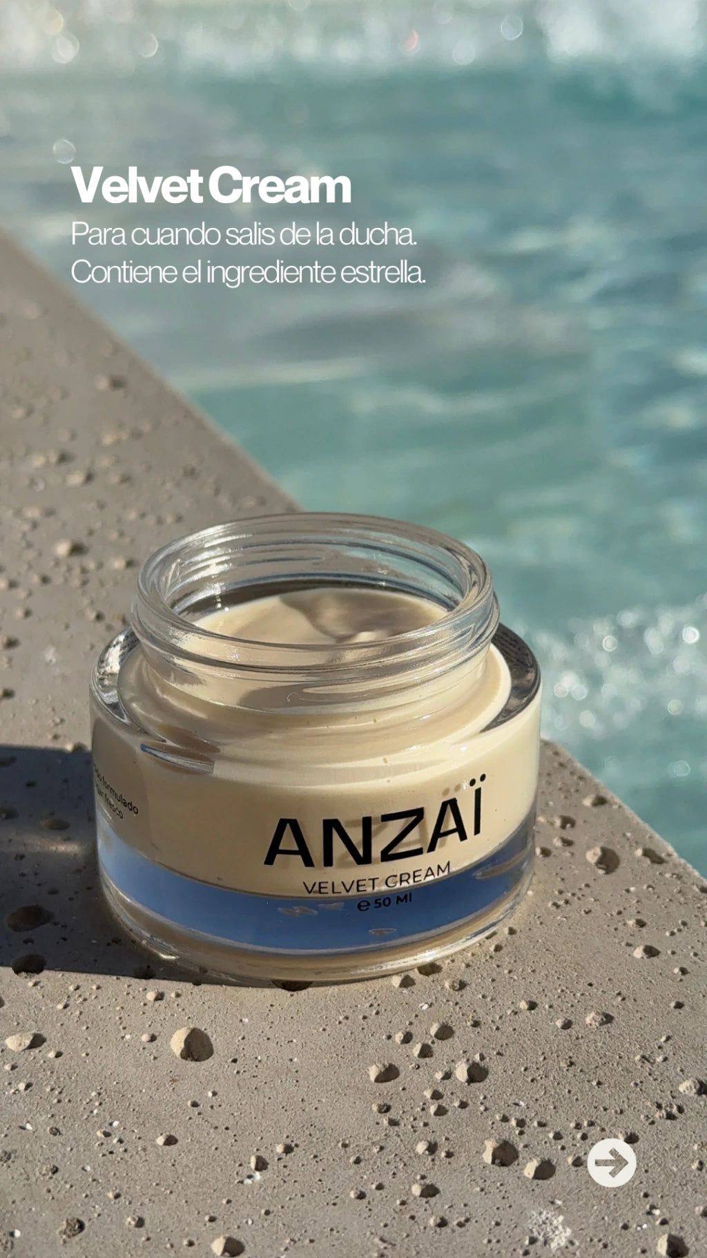 Velvet Cream ANZAÏ, textura